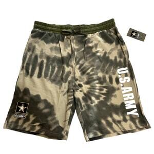 US Army NWT Tie Dye Sweat Shorts Mens XL Athleisure Lounge Gym Streetwear